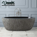 2018 Popular Outdoor Solid Hand carved Freestanding Stone Bathtub